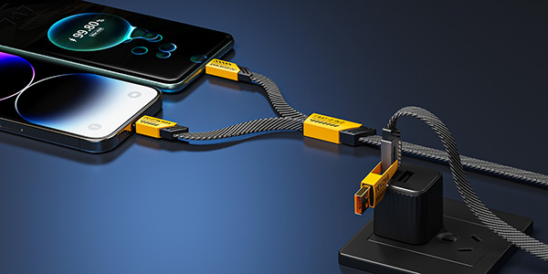 Different Charging in 2-in-1 Cable